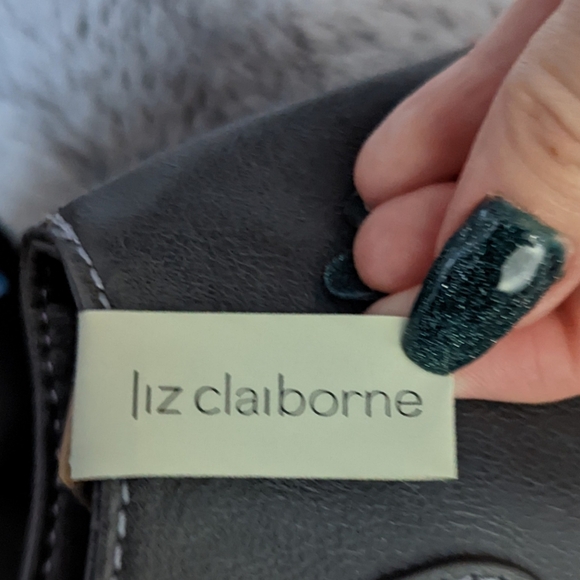 Liz Claiborne Dark Grey Large Shoulder Bag - Picture 10 of 13